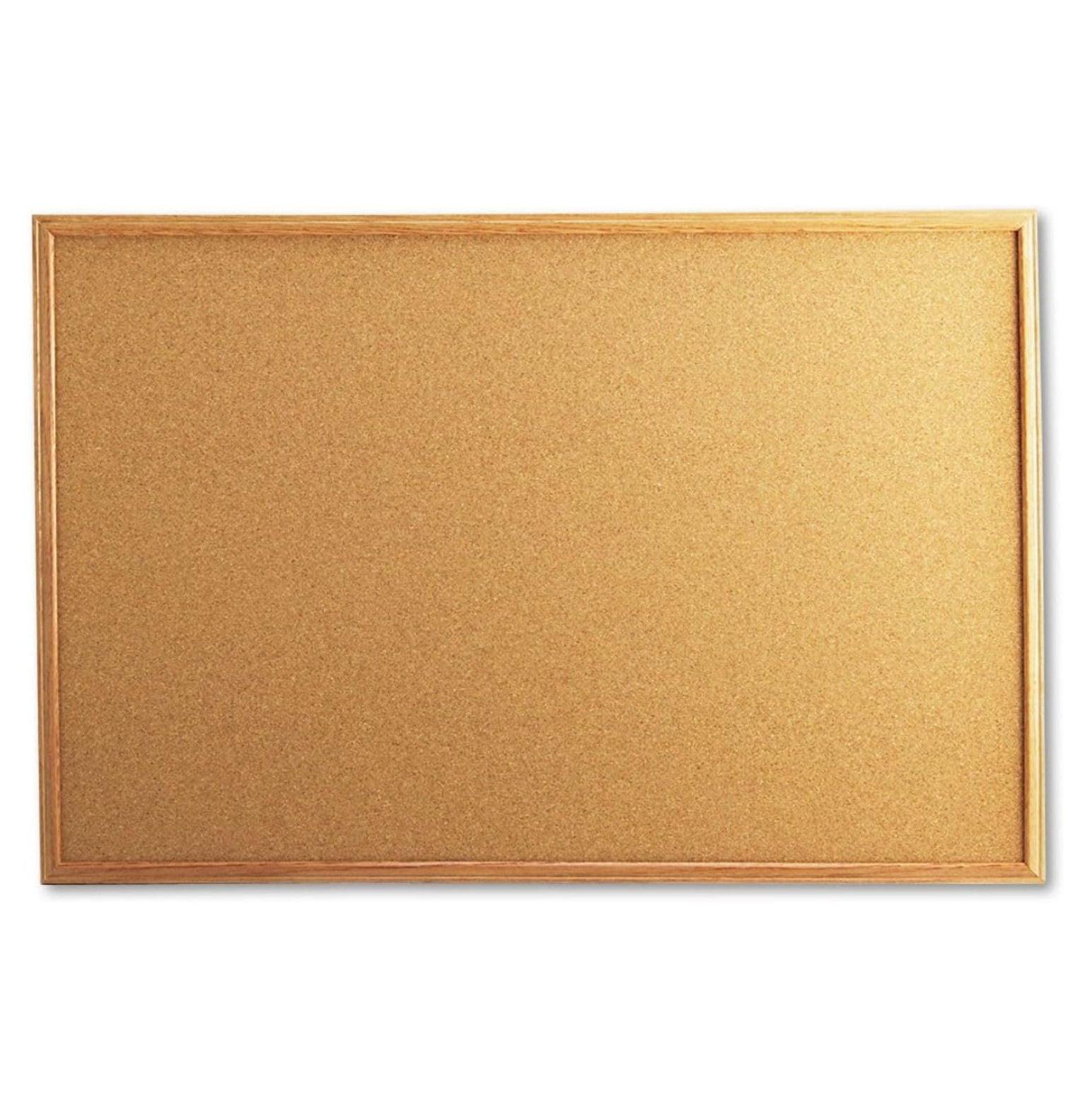 GDLUK 43603 Cork Board with Oak Frame, 36 x 24, Natural, Oak-Finished Frame