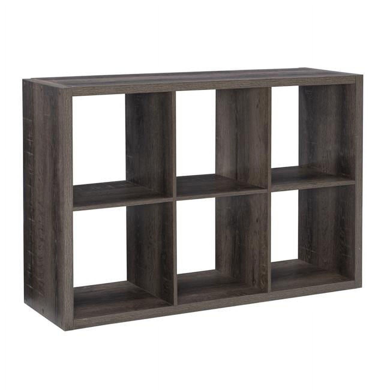 Transitional Galli 6-Cube Storage Cabinet in Trendy Gray