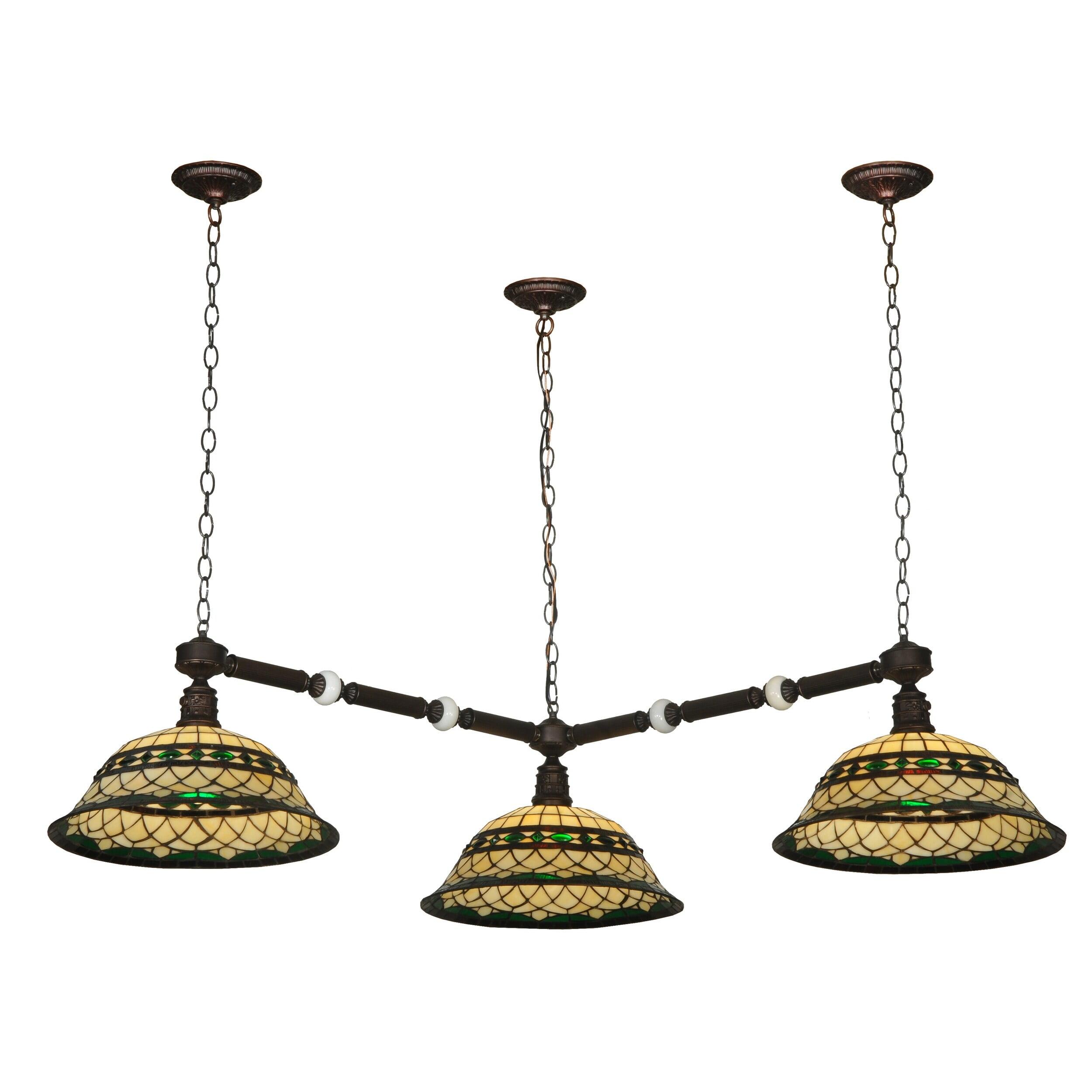 44.75 In. Long Tiffany Roman 3 Light Corner Pendant