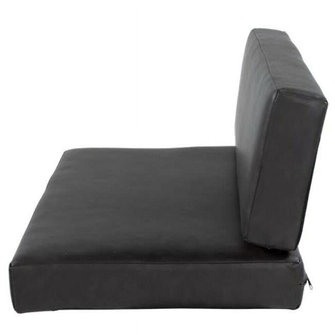 44" Black PolyHyde RV Dinette Cushions with High-Density Foam