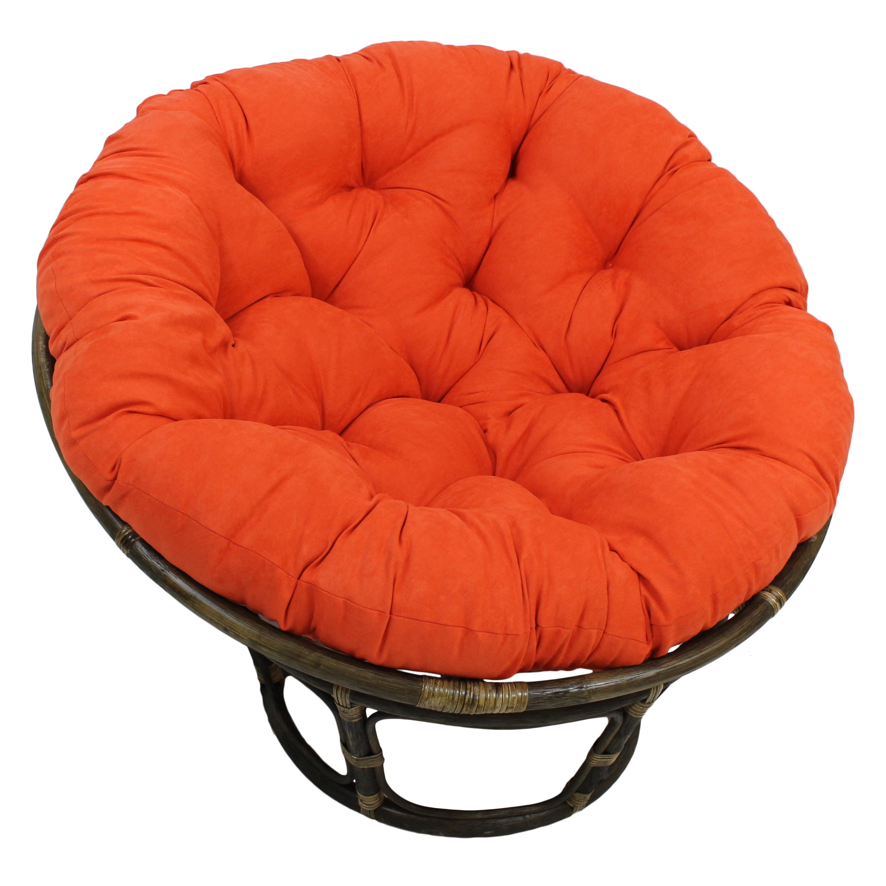 Tangerine Dream 44" Microsuede Tufted Papasan Chair Cushion