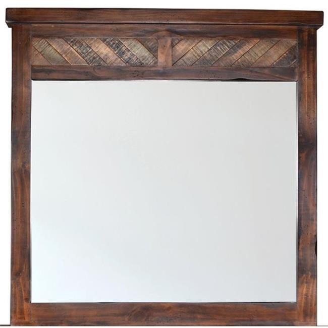 Riviera Reclaimed Walnut Solid Wood Rectangular Mirror