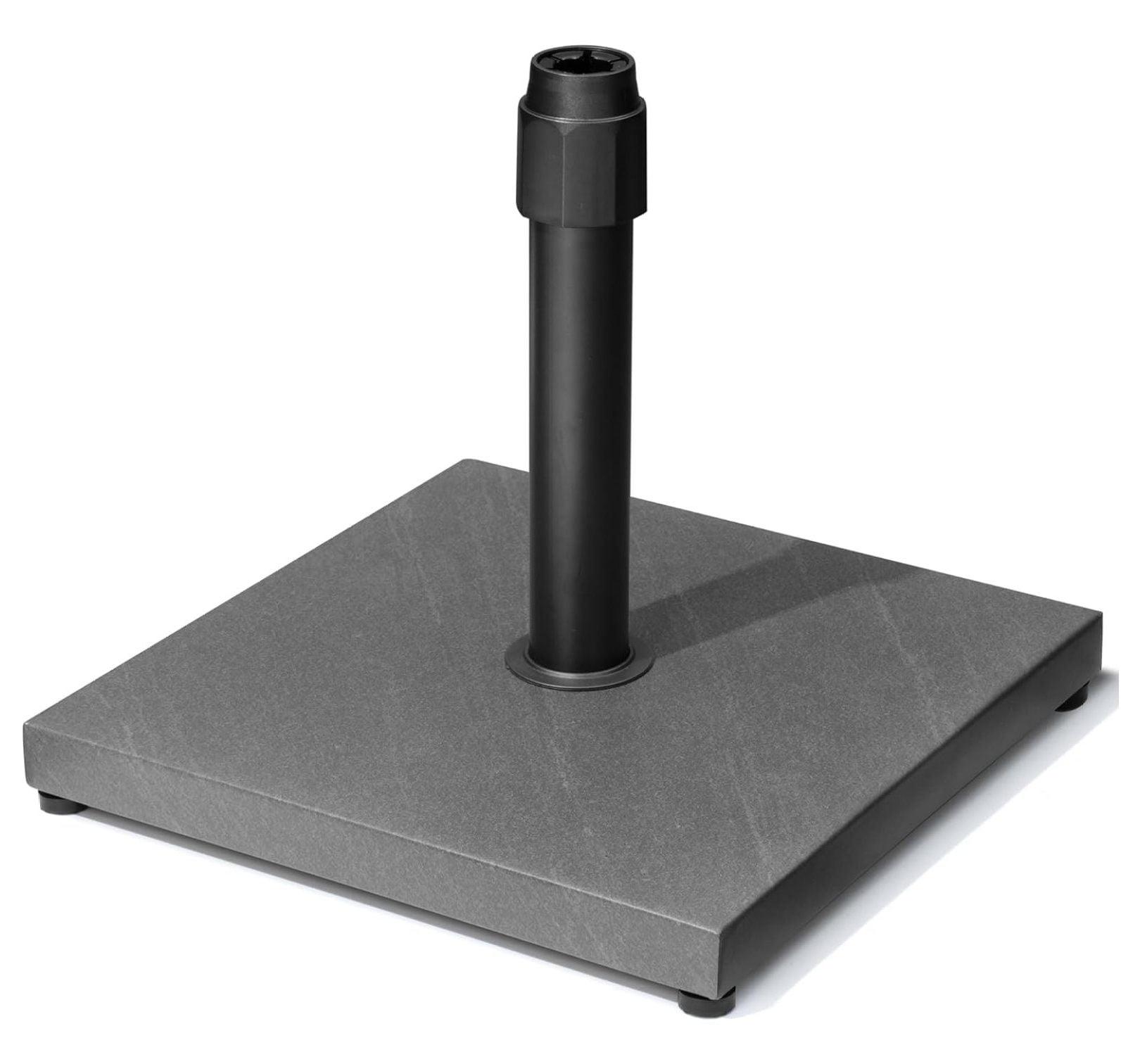 45lbs Patio Umbrella Base - Heavy Duty Outdoor Patio Market Umbrella Stand for Deck, Poolside, Balcony, Wind-Resistant Design, Grey