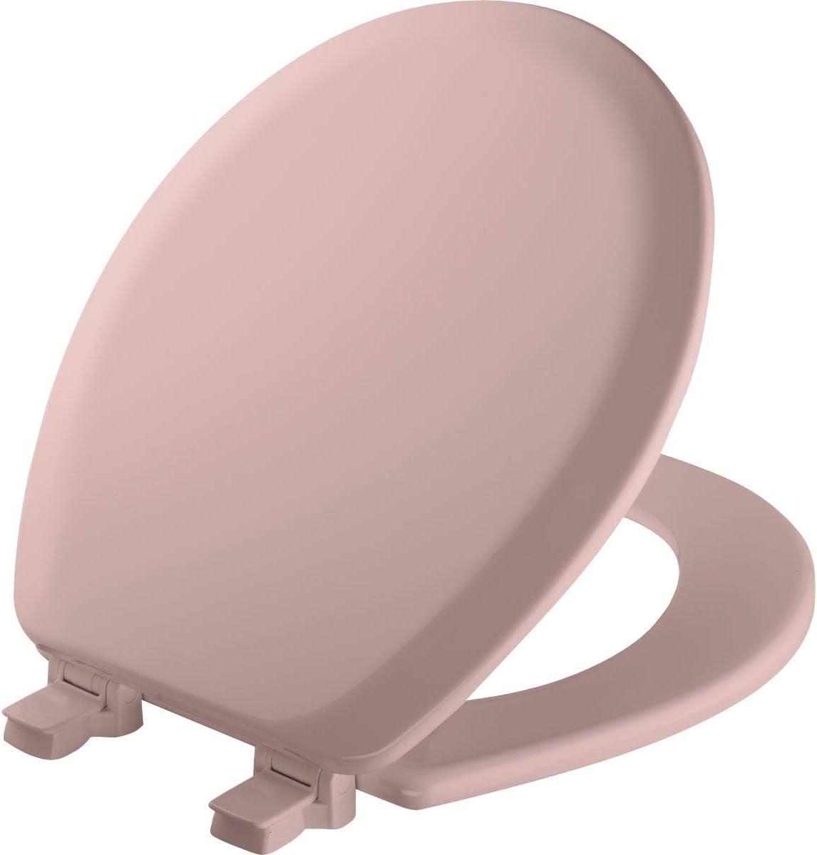 Cameron 41EC Wood Toilet Seat, Never Loosens and Easily Removes for Cleaning, ROUND