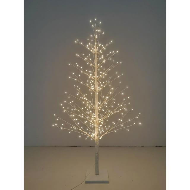White Birch Tree with LED Lights Indoor Use Only