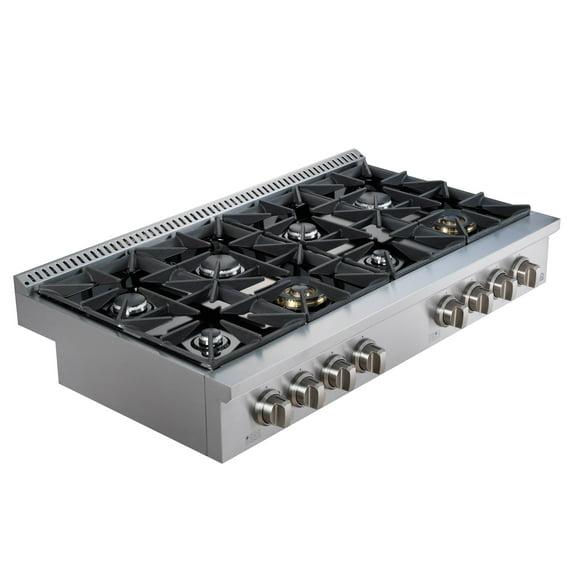 Ancona Ancona 48" Black Gas 8 Burner Cooktop AN-2162