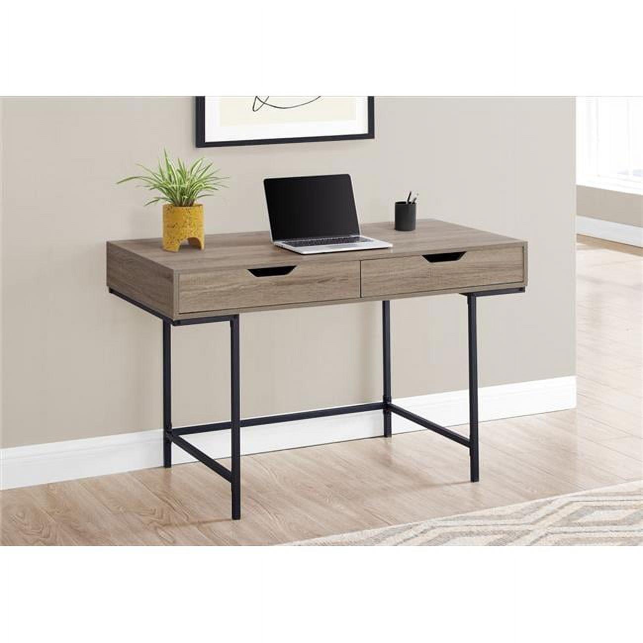 Monarch Specialties Computer Desk, Home Office, Laptop, Storage Drawers, 48"L, Work, Brown Laminate