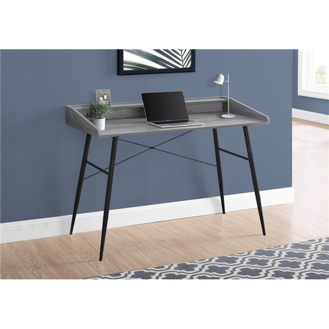 Monarch Specialties I 7541 48 in. Metal Computer Desk, Grey - Black