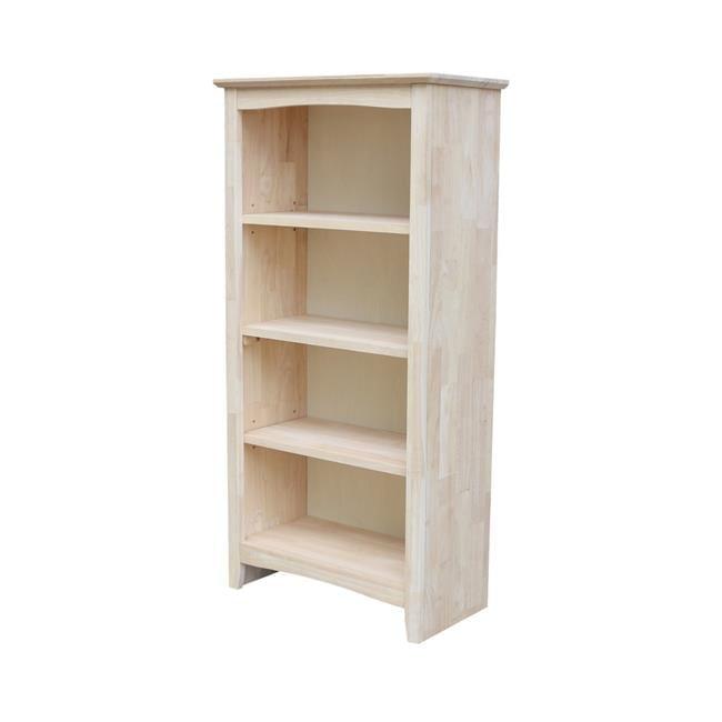 Shaker Bookcase Unfinished Brown - International Concepts