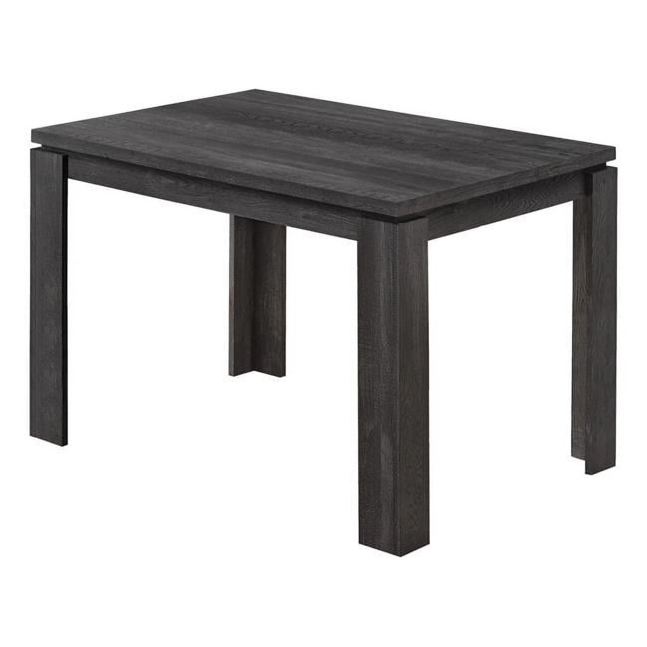 Farmhouse Black Reclaimed Wood and Marble Dining Table 48"x32"