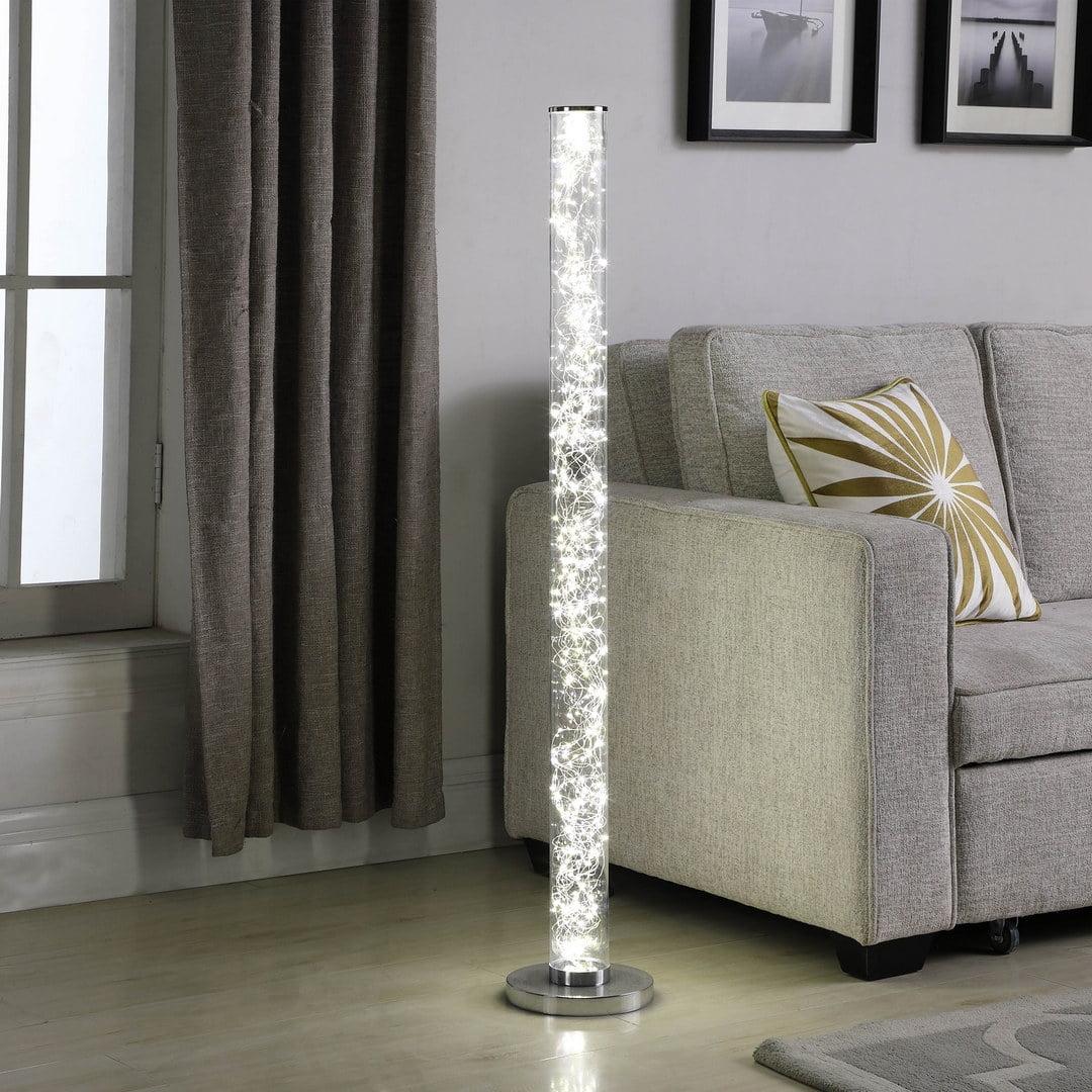 Minari 51" White LED Rope Column Floor Lamp