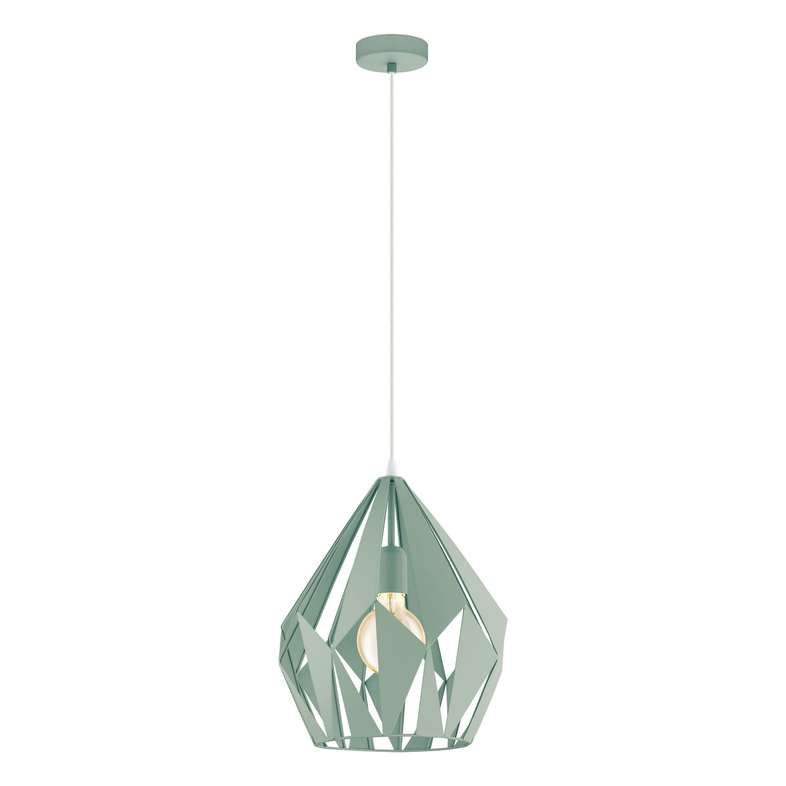 Pastel Green 20" Geometric LED Pendant Light