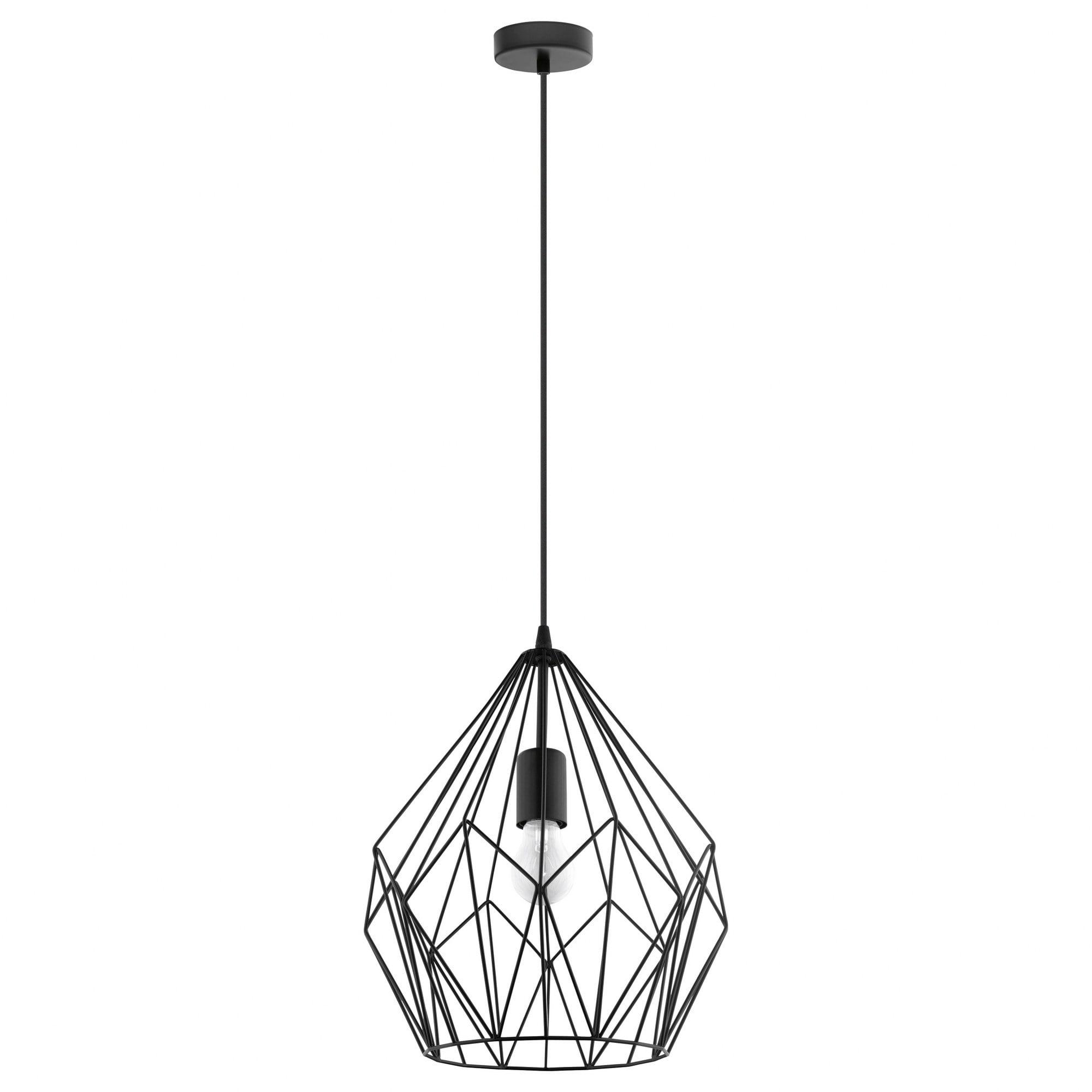 49257A-Eglo Lighting-Carlton - One Light Geometric Pendant     -Traditional Installation