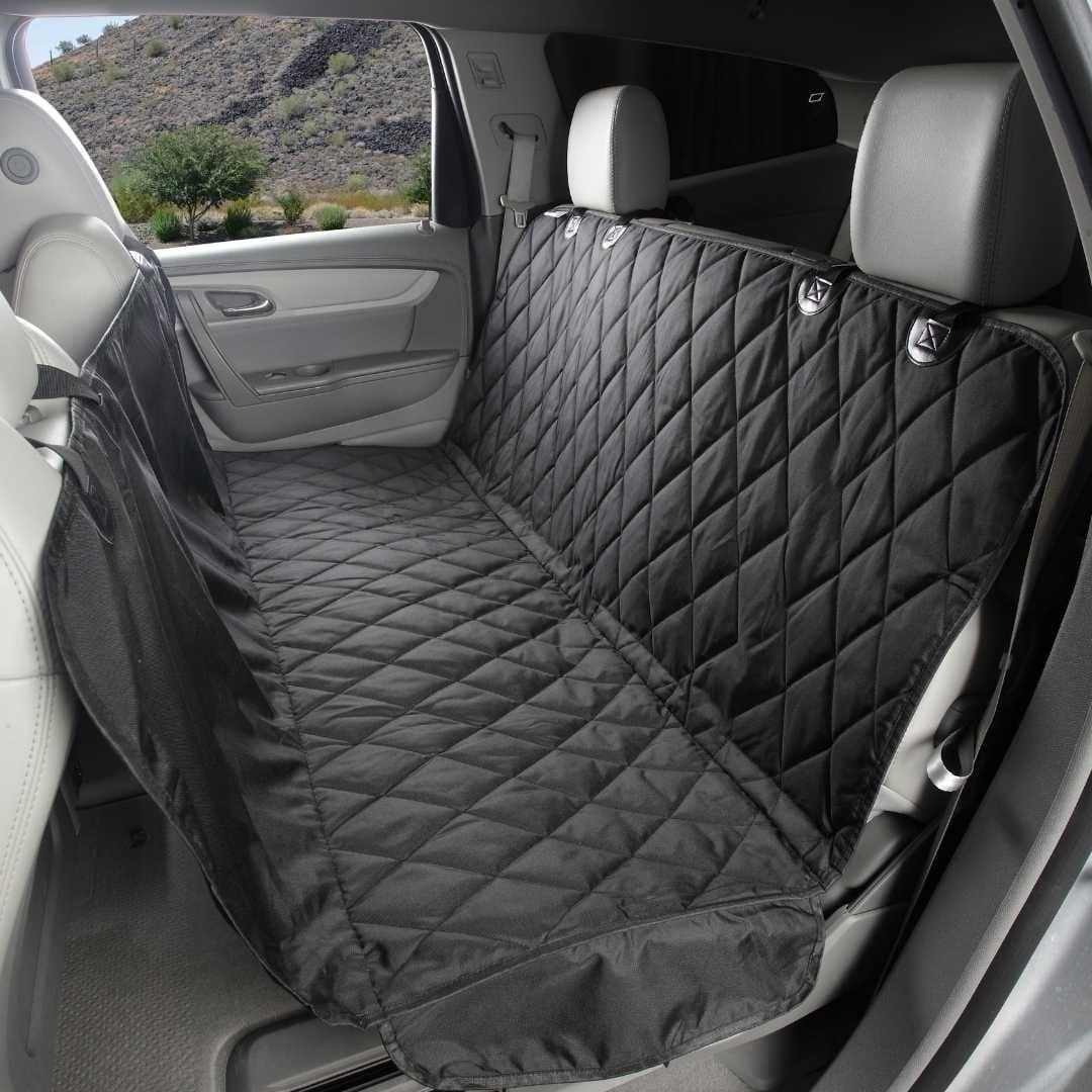 Black Quilted Waterproof Dog Car Seat Hammock