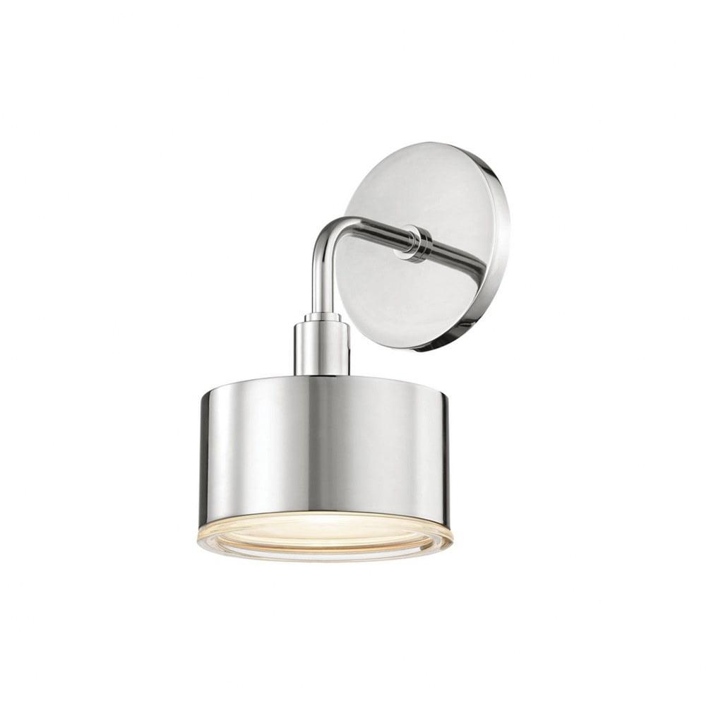 Nora Polished Nickel Dimmable LED Outdoor Wall Sconce