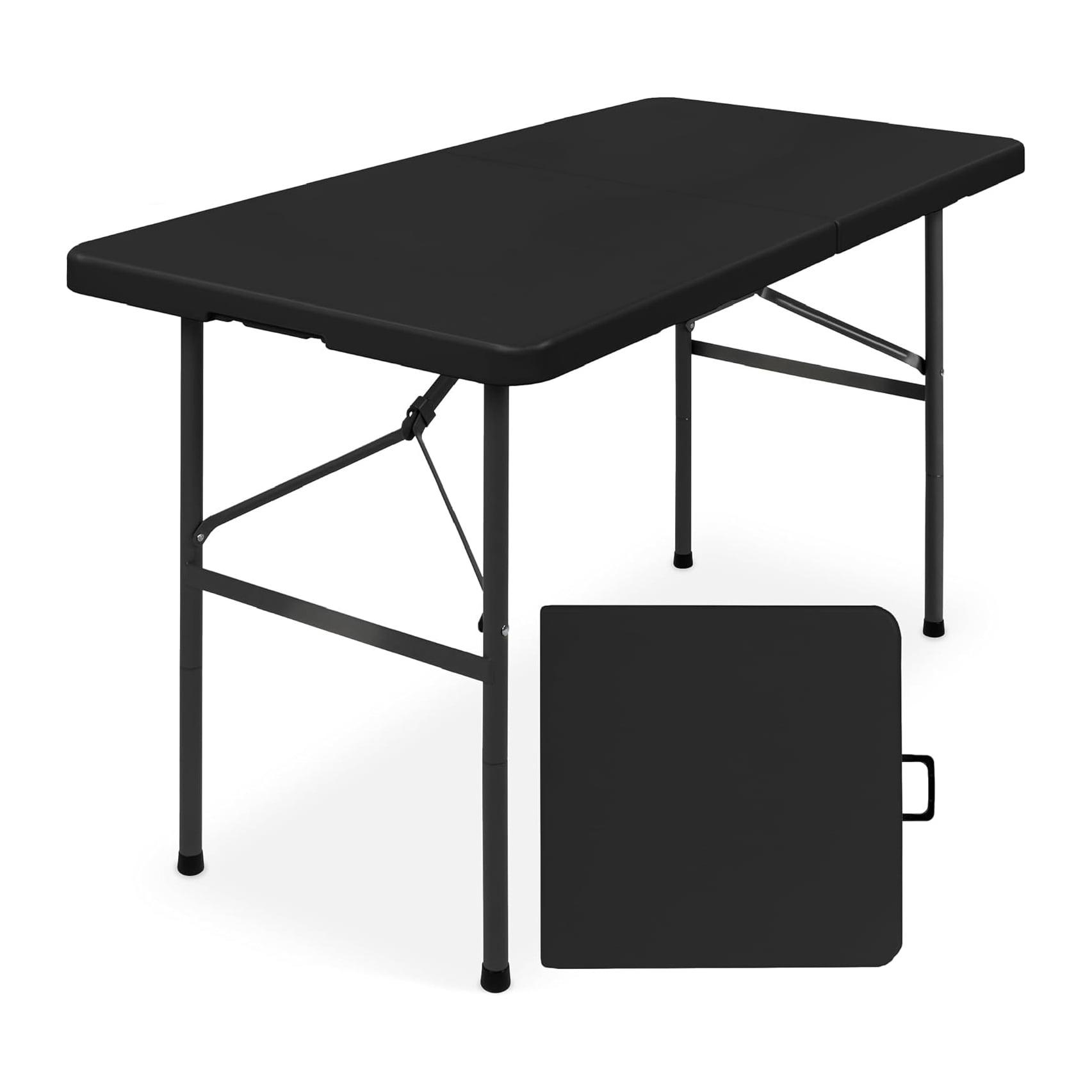 Best Choice Products Plastic Folding Table, Indoor Outdoor Heavy Duty Portable w/ Handle, Lock for Picnic