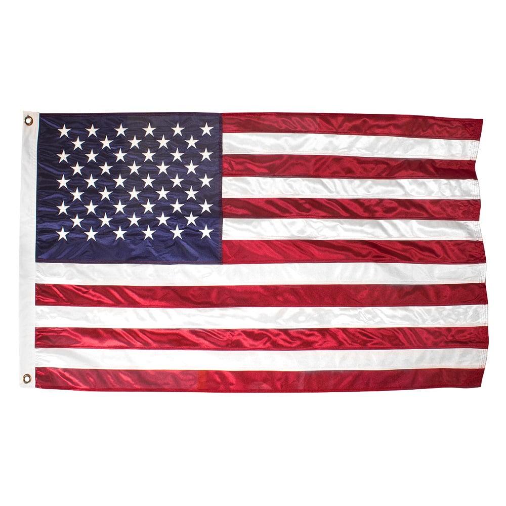 4ft x 6ft Heavy Duty Polyester American Flag with Embroidered Stars