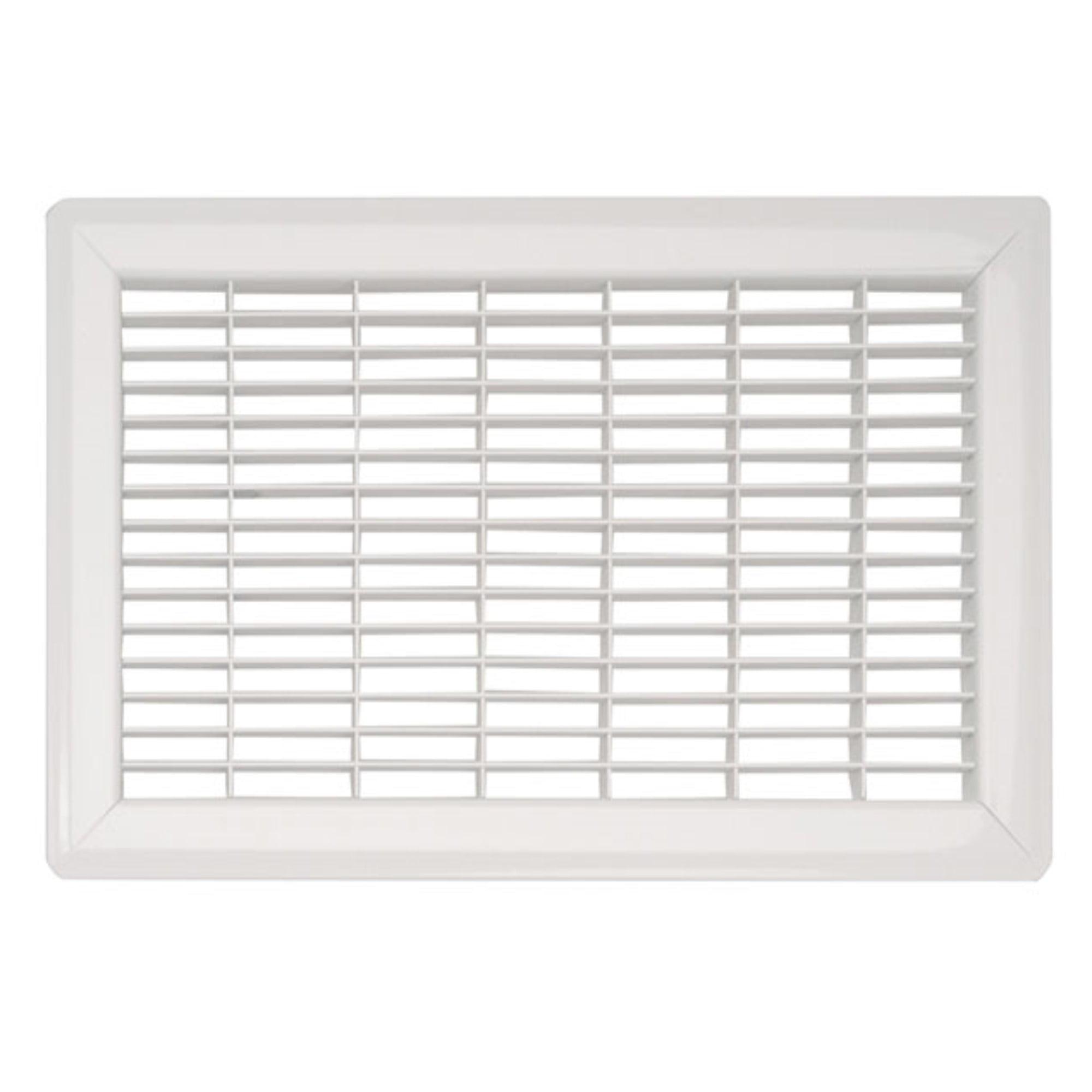 White Powder Coated Heavy Gauge Steel Floor Grille