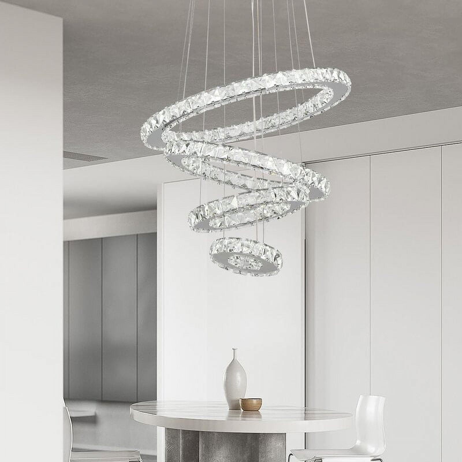 4modernhome Maxax 4 - Light Unique LED Chandelier with Crystal Accents