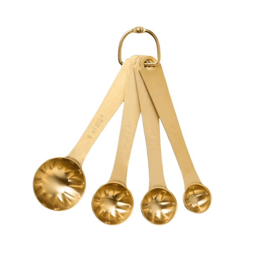 4pc Stainless Steel Measuring Spoons Vintage Brass Finish - Hearth & Hand™ with Magnolia
