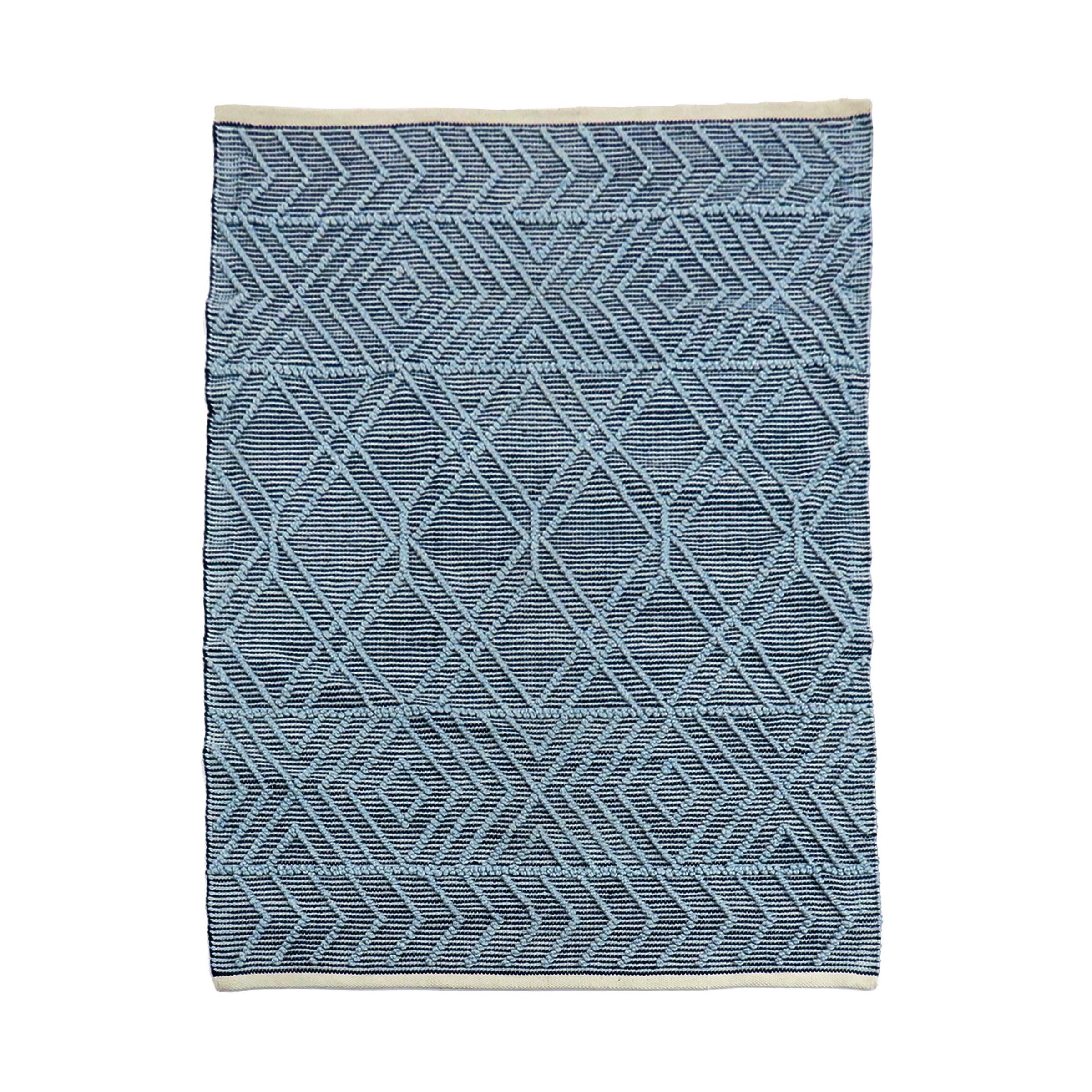 4x6 Geometric Hand Woven Indoor/Outdoor Rug Navy Blue - National Tree Company