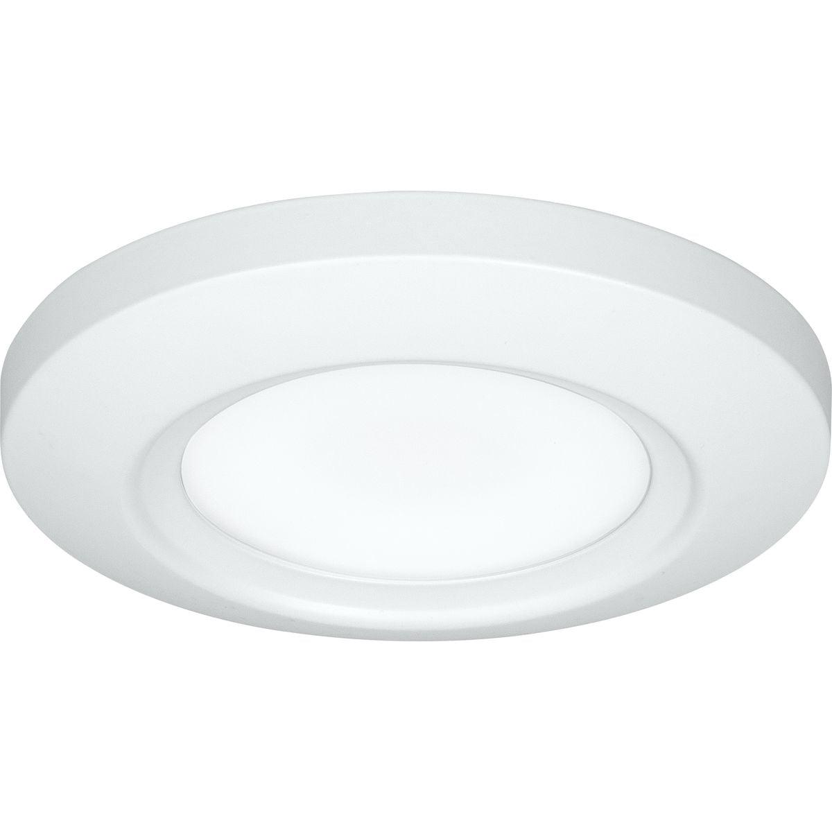 Sleek Modern Emblem 5.5" LED Surface Mount in Satin White