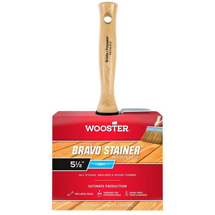 Wooster 5.5" Bravo Stainer Brush with Hardwood Handle