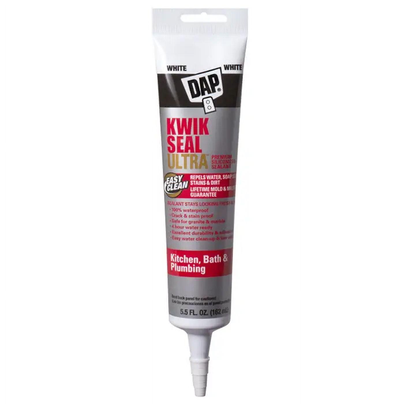 5.5 oz White Silicone Kitchen and Bath Sealant