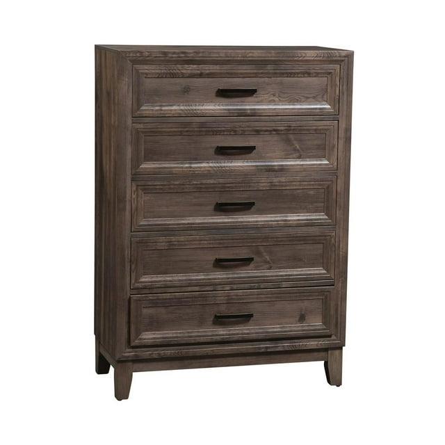 5-Drawer Chest in Cobblestone Finish