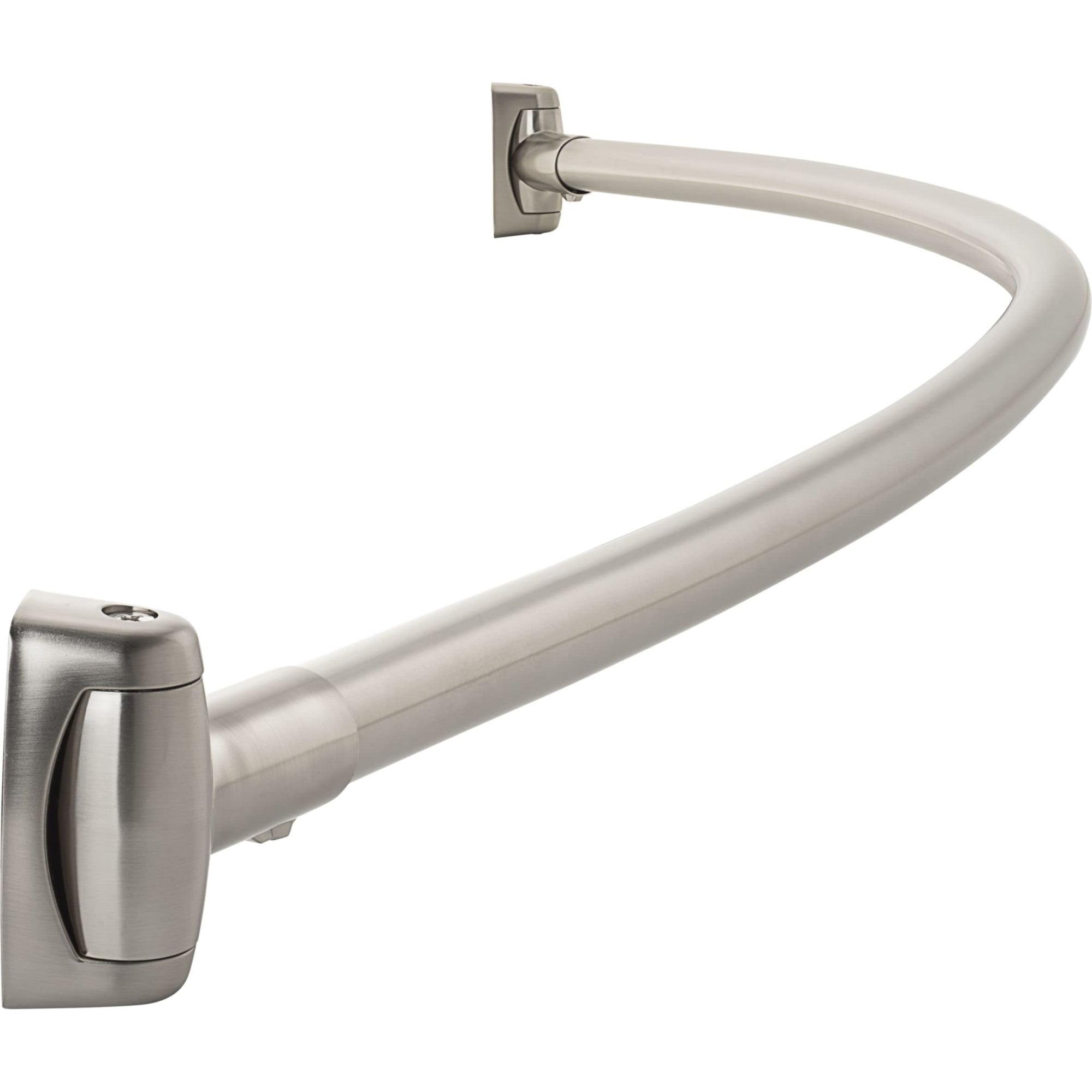 Brushed Nickel 5' Stainless Steel Curved Shower Rod