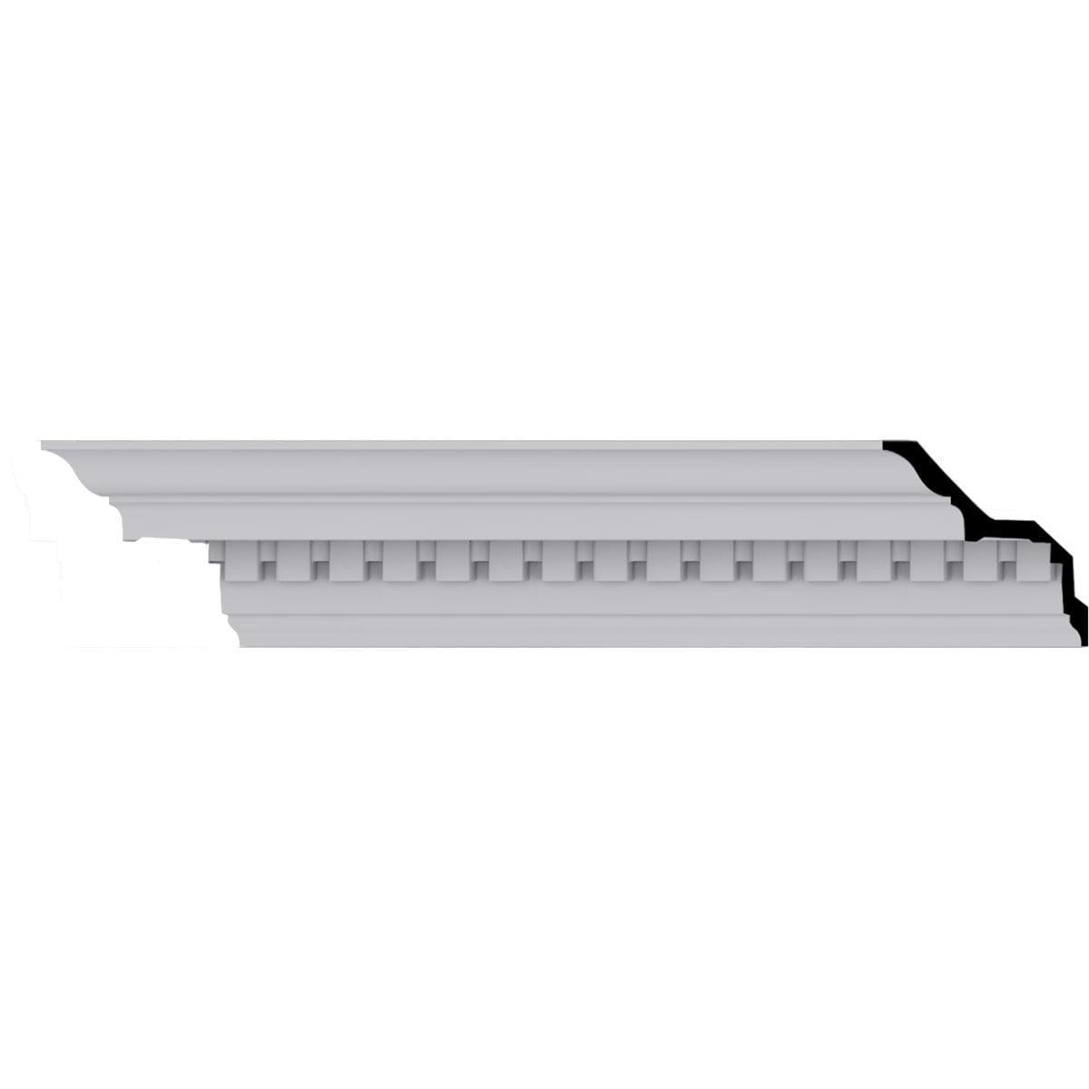 Ekena Millwork 5"H x 5"P x 7 1/8"F x 94 1/2"L Dentil Crown Moulding
