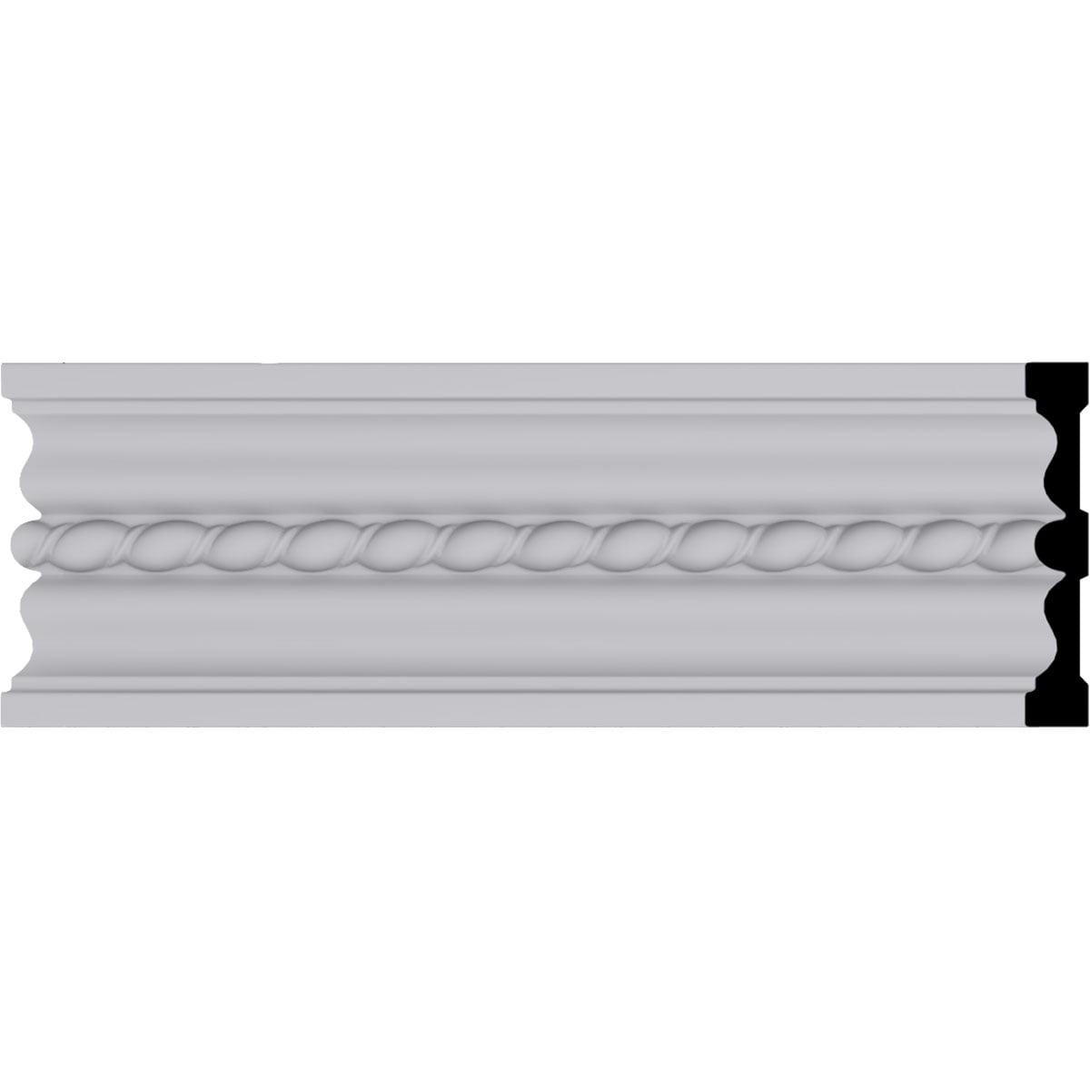 Primed Architectural Rope Crown Moulding 5" x 7/8" x 94-1/2"