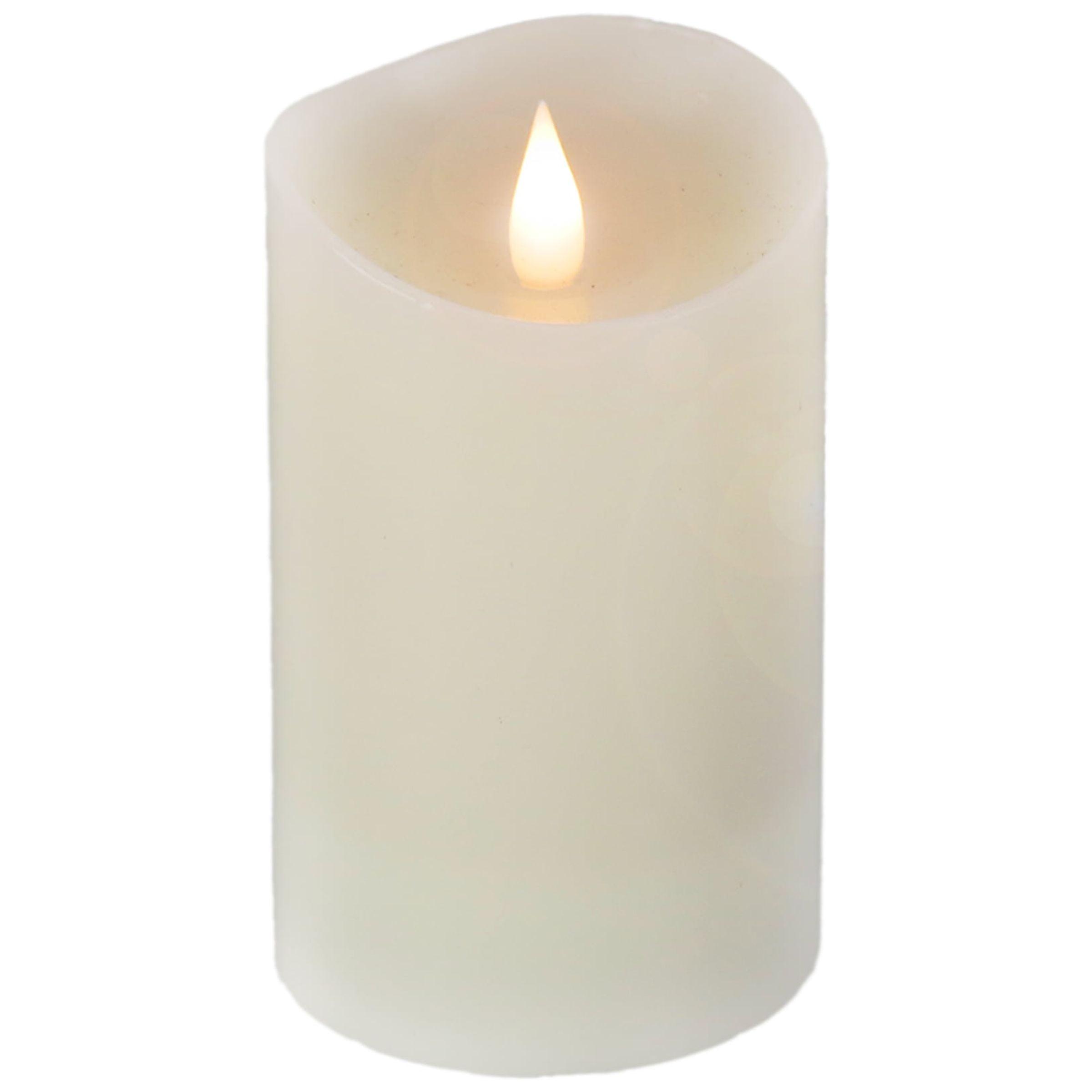 Ivory LED Flameless Pillar Candle with Remote