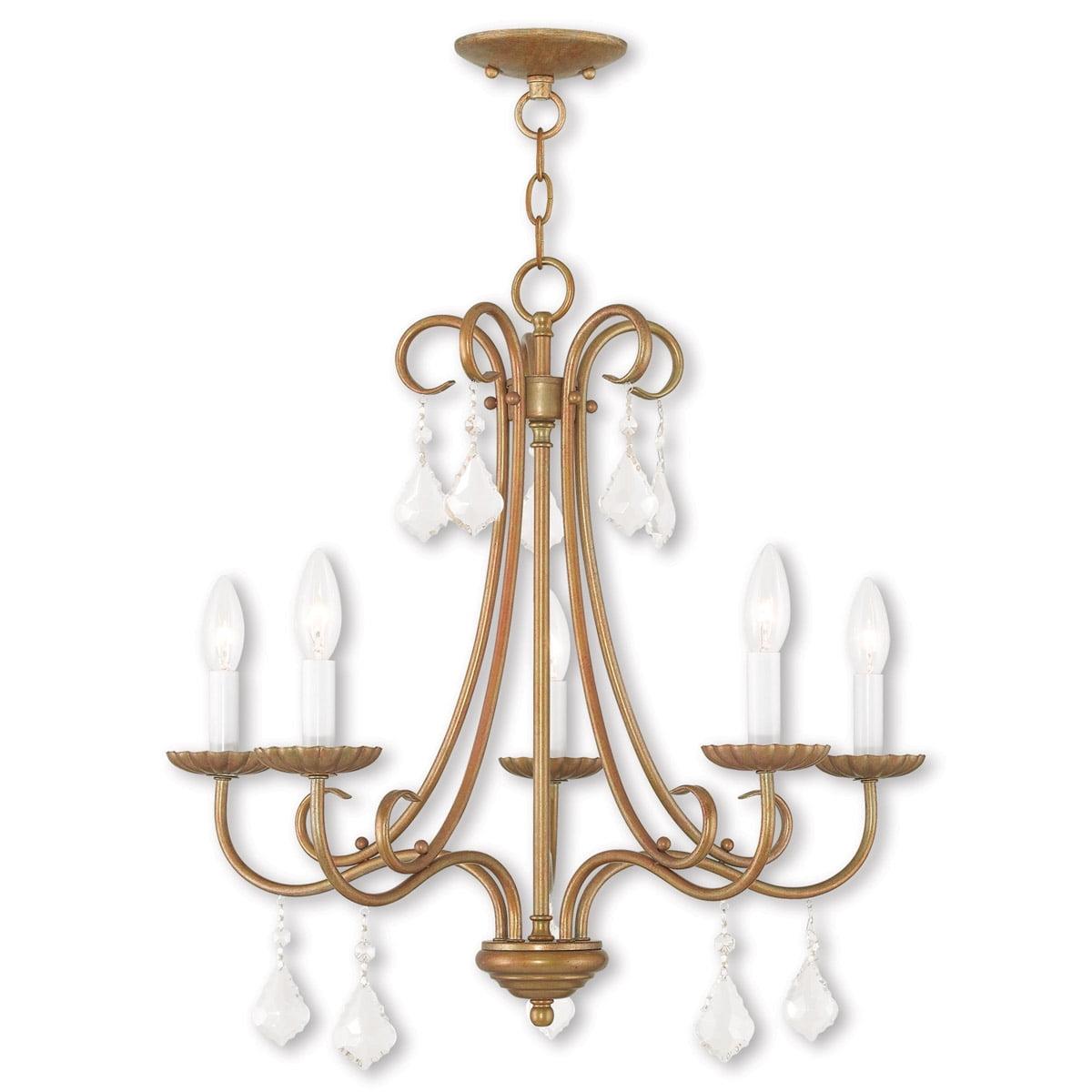 Livex Lighting Daphne 5 - Light Chandelier in  Antique Gold Leaf