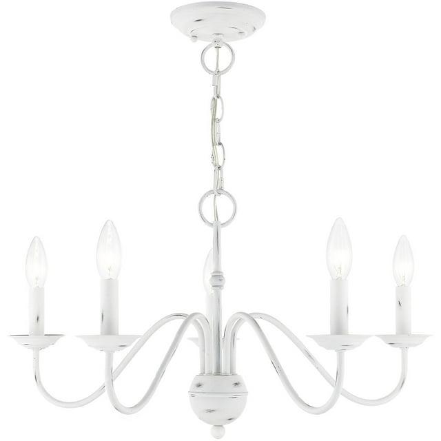 Livex Lighting Windsor 5 - Light Chandelier in  Antique White