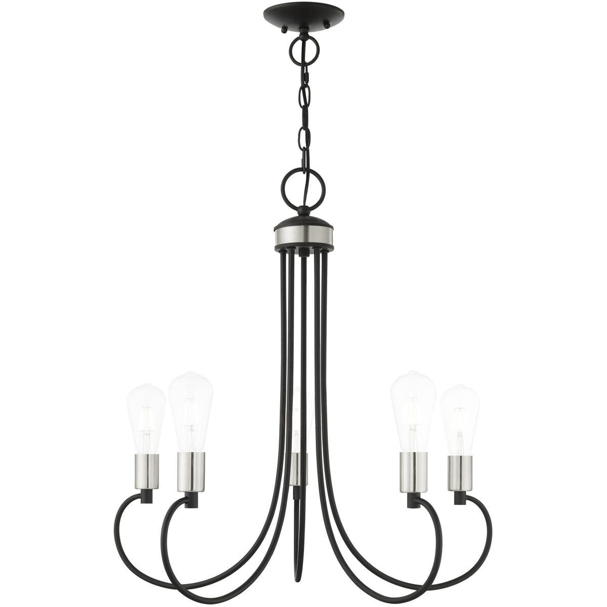 Livex Lighting Bari 5 - Light Chandelier in  Black