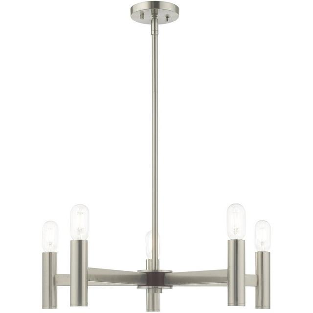 Livex Lighting Copenhagen 5 - Light Chandelier in  Brushed Nickel