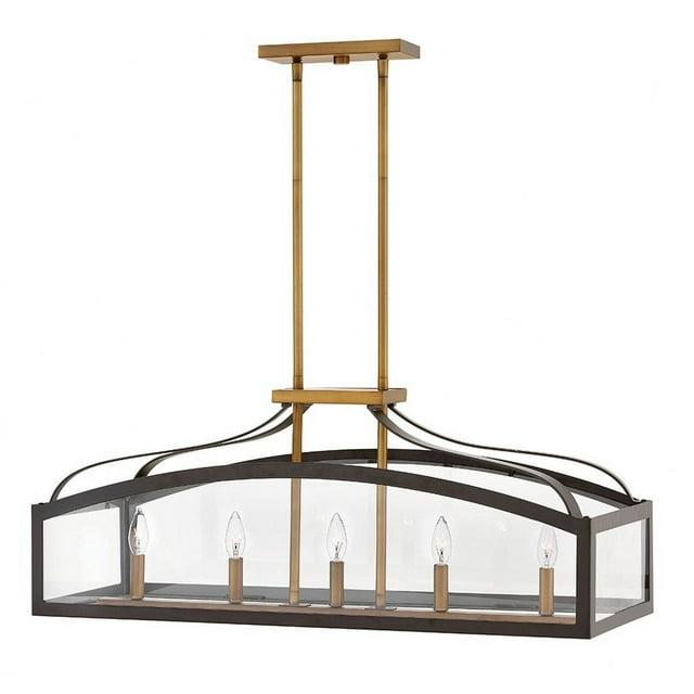 Clarendon 5-Light Kitchen Island Linear Pendant