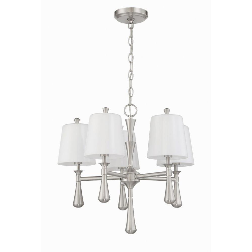 Craftmade Lighting Palmer 5 - Light Chandelier in  Brushed Polished Nickel