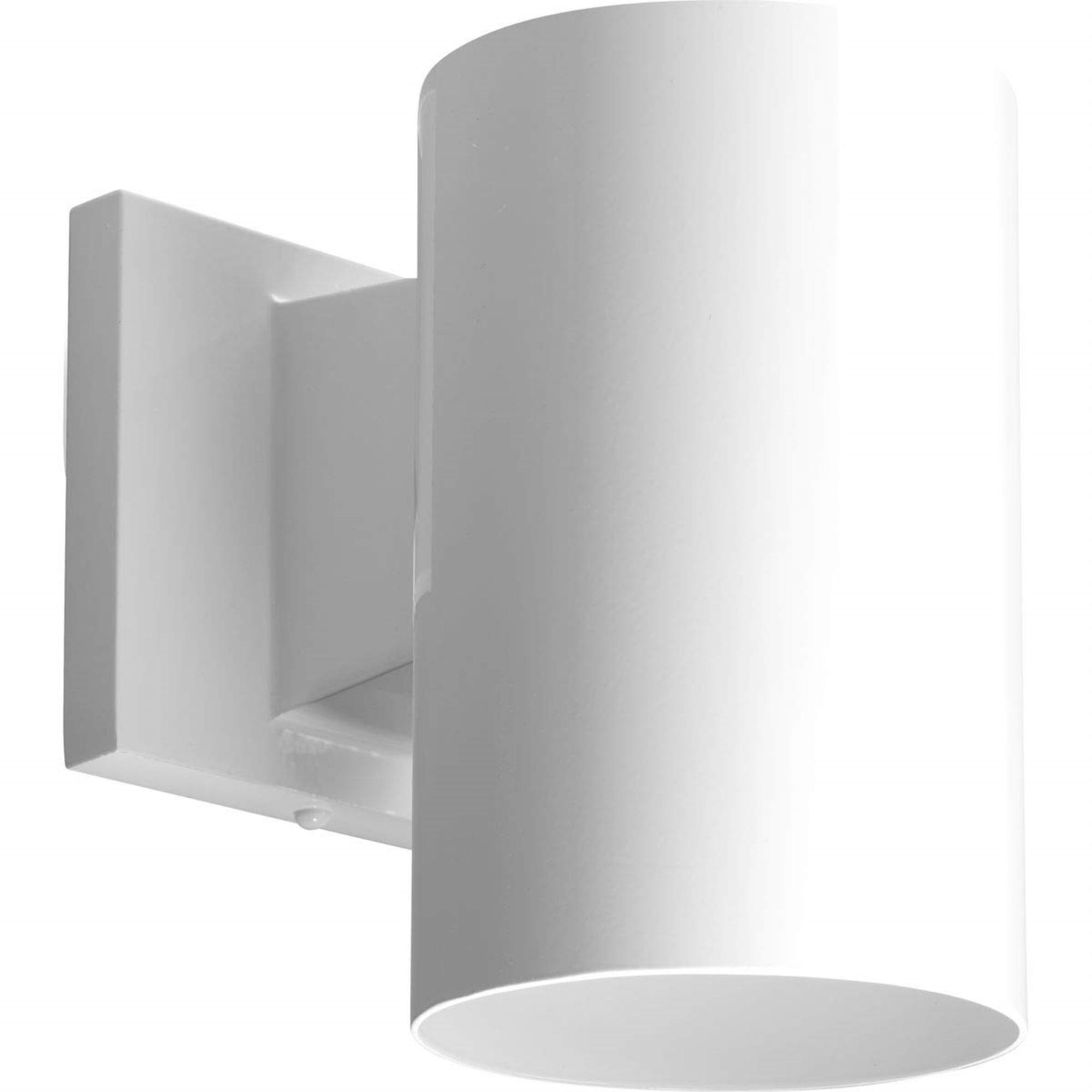 Progress Lighting, Cylinder Collection, 1-Light Wall/Ceiling Light, Black Finish, Polycarbonate Shade