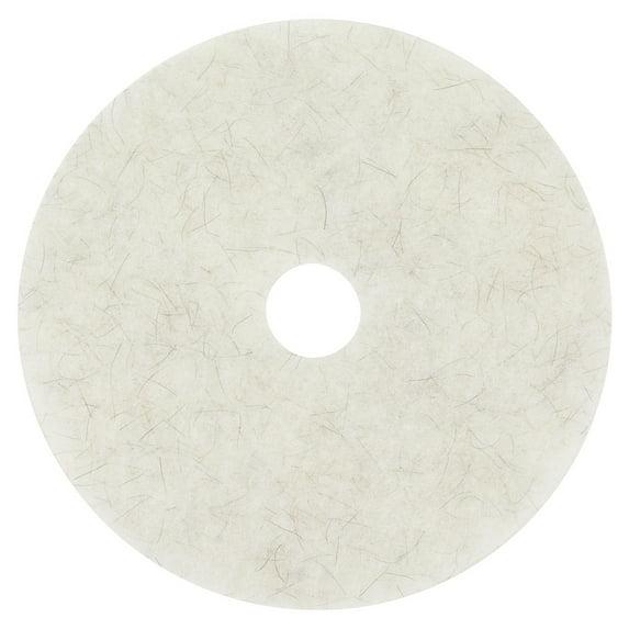 5-Piece/Carton Natural Blend 3300 Ultra High-Speed 27 in. Floor Burnishing Pads - White