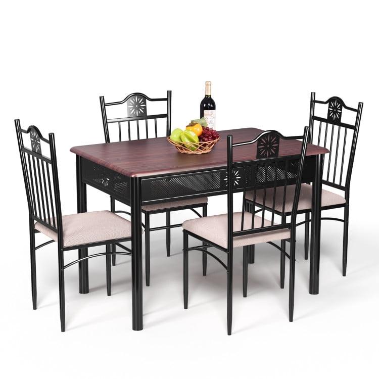 Costway 4 - Person Four Leg Dining Set