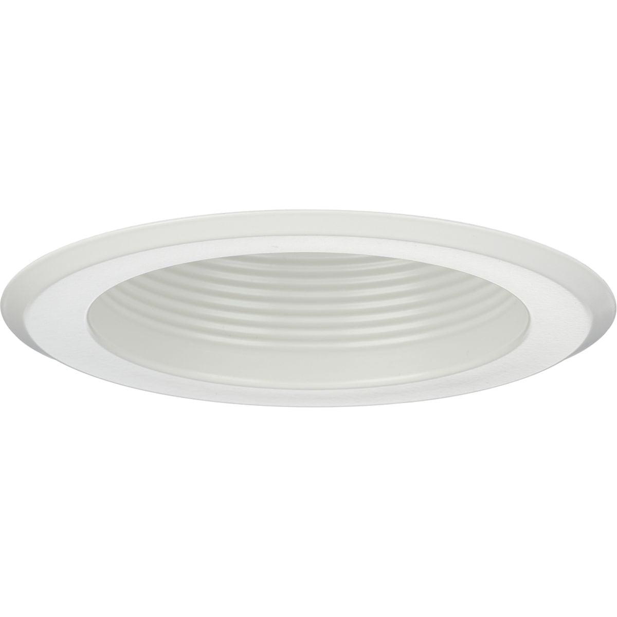 White Aluminum 5" Shallow Baffle Recessed Trim