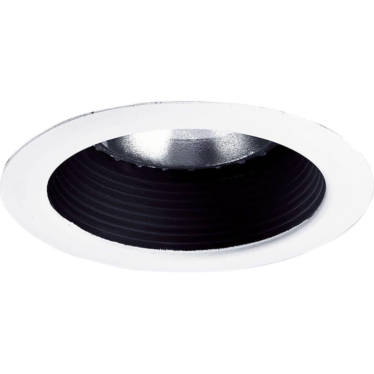 5-Inch Black Aluminum Recessed Step Baffle Trim