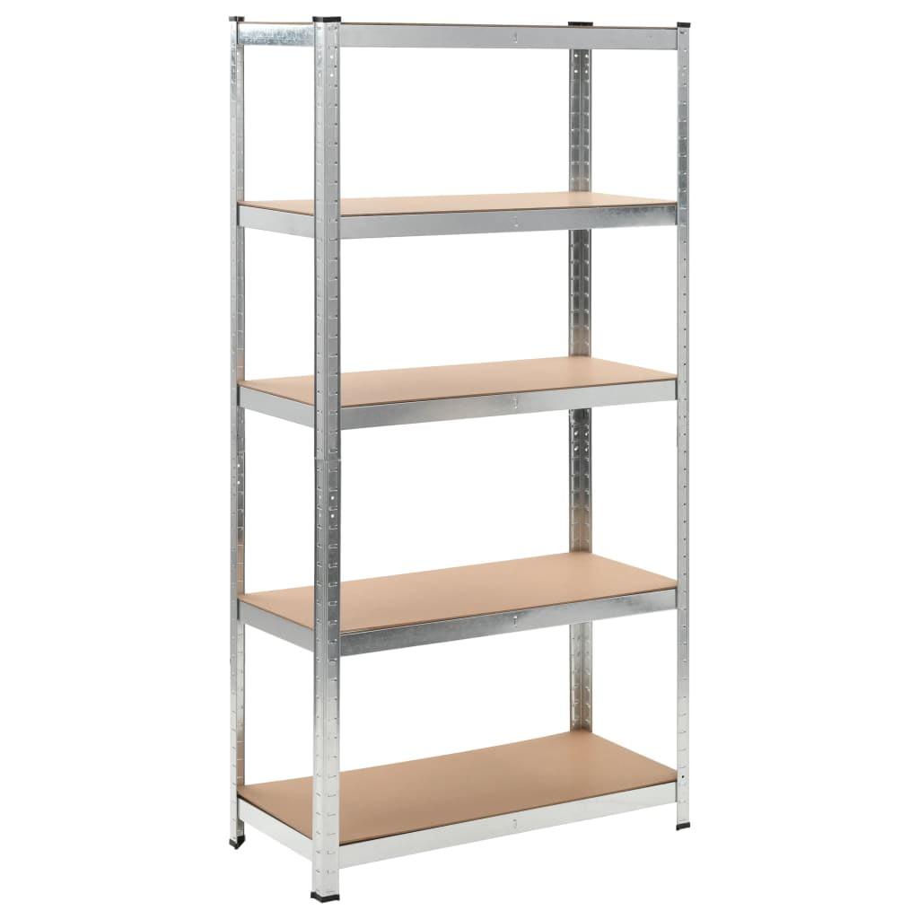 Lundys 5 Tiers Adjustable Metal Storage Shelving Heavy Duty Boltless Display