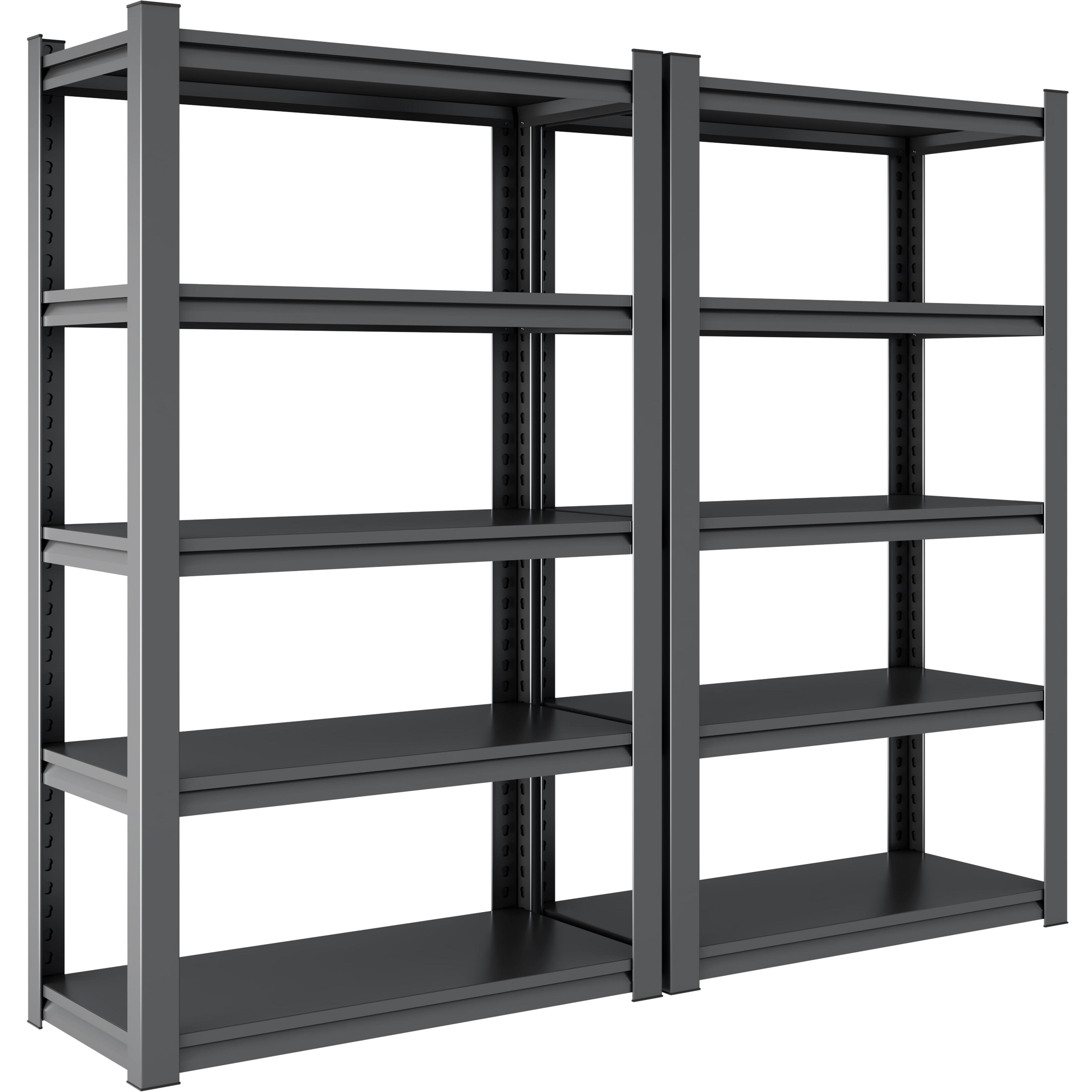 Black Heavy Duty 5-Tier Adjustable Metal Garage Shelving Unit