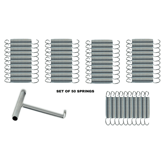 Jumpking Jumpking Heavy Duty Trampoline Springs 5.5 inch for Trampolines, Stainless Steel Trampoline Replacement Springs including Spring Pulling Tool (Set of 44)