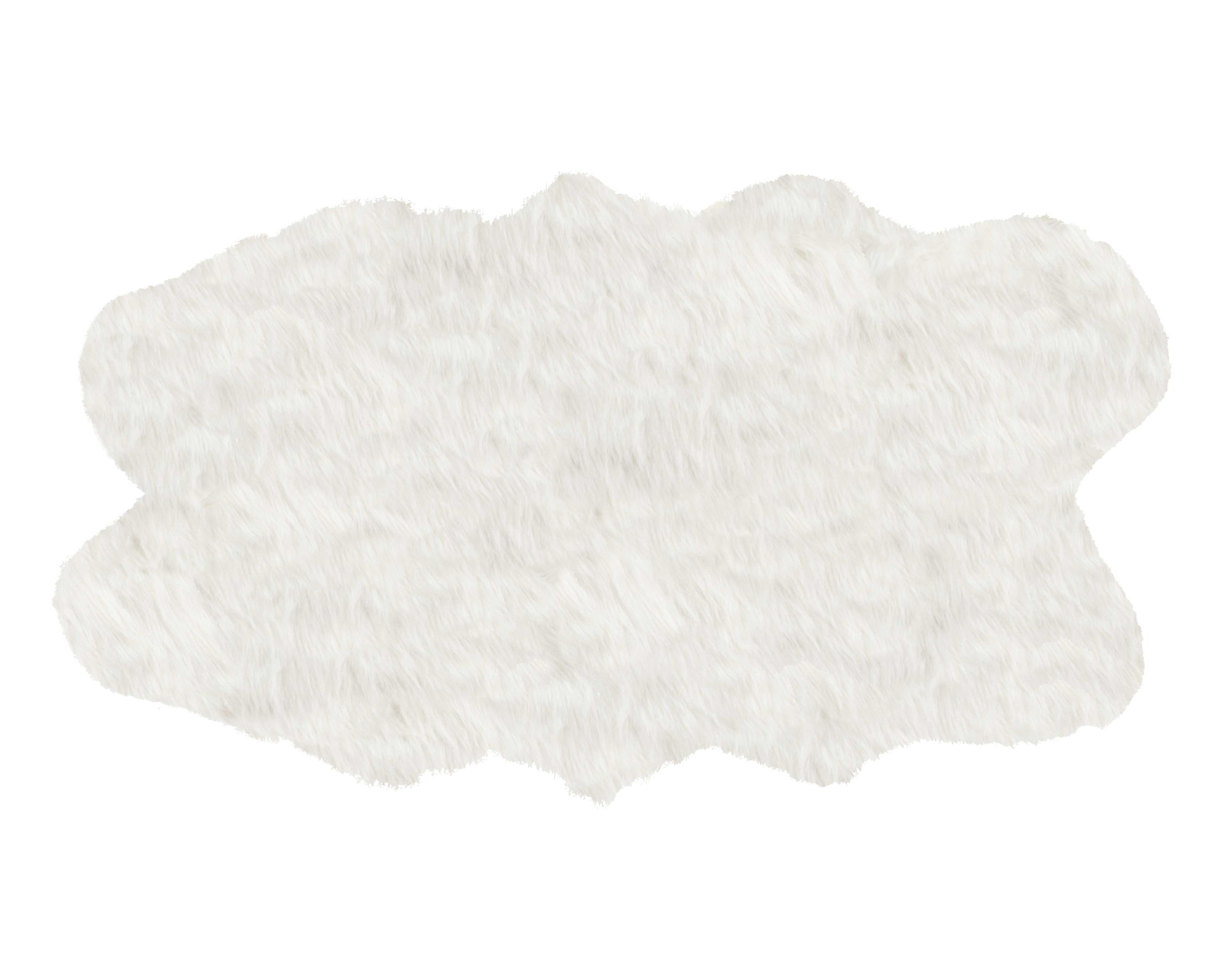 Luxurious Black Faux Sheepskin 4' x 6' Washable Area Rug