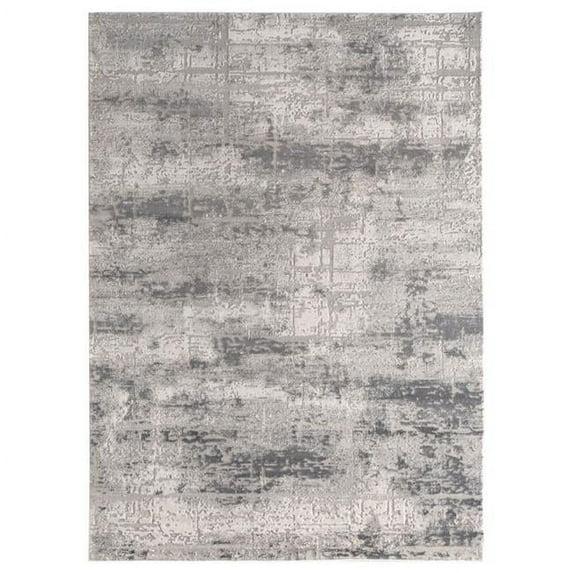 5 ft. 3 in. x 7 ft. 2 in. Cascades Mazama Contemporary & Transitional Rectangle Machine Made Area Rug, Grey