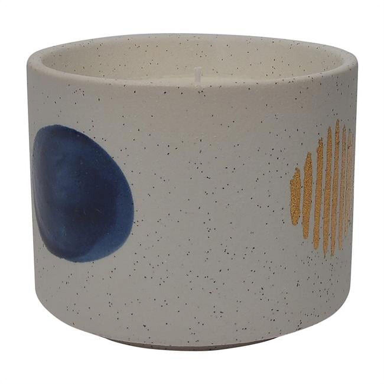 White Ceramic Citronella and Grapefruit Scented Candle, 5"